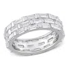 Mimi & Max 4 5/8ct Dew Created Moissanite Triple Band Ring Sterling Silver In White
