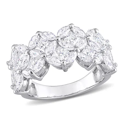 Mimi & Max 4 5/8ct Dew Marquise Princess Created Moissanite Ring Sterling Silver In White