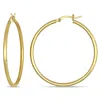 Mimi & Max 40mm Hoop Earrings In 10k Yellow Gold In Gold