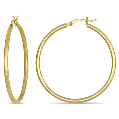 Mimi & Max 40mm Hoop Earrings In 10k Yellow Gold