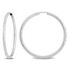 Mimi & Max 40mm Hoop Earrings In 14k White Gold In Silver