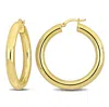 Mimi & Max 40x5mm Hoop Earrings In Yellow Plated Silver In Gold