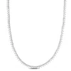 Mimi & Max 44 1/2 Ct Tgw Created White Sapphire Teardrop Tennis Necklace In Sterling Silver In White