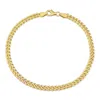 Mimi & Max 4.4mm Curb Link Chain Anklet In Yellow Silver - 9 In In Yellow