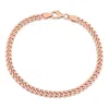 Mimi & Max 4.4mm Curb Link Chain Bracelet Rose Silver - 7.5 In In Gold