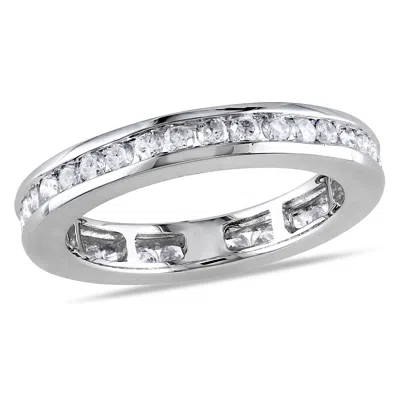 Mimi & Max 4/5ct Tw Channel Set Diamond Eternity Ring 14k White Gold In Silver