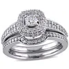 Mimi & Max 4/5ct Tw Diamond Halo Bridal Set 14k White Gold In White