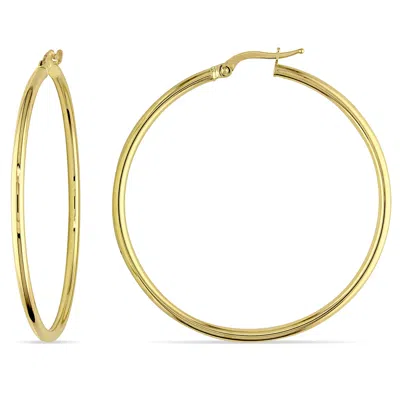 Mimi & Max 45mm Polished Hoop Earrings In 10k Yellow Gold