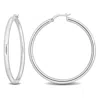 Mimi & Max 45x3mm Hoop Earrings In Sterling Silver In White
