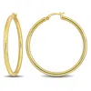 Mimi & Max 45x3mm Hoop Earrings In Yellow Plated Silver In Gold