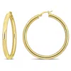 Mimi & Max 49x4mm Hoop Earrings In Yellow Plated Silver In Yellow