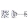 Mimi & Max 4ct Dew Created Moissanite Solitaire Stud Earrings In 14k White Gold In White