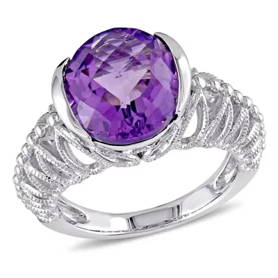 Mimi & Max 4ct Tgw Amethyst Fashion Ring Sterling Silver In Purple