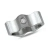 Mimi & Max 4mm Cubic Zirconia Stainless Steel Ring In White