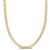 Mimi & Max 4mm Curb Link Chain Necklace In 14k Yellow Gold, 18.25 In In Yellow