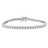 Mimi & Max 5 1/10 Ct Dew Created Moissanite Tennis Bracelet In Sterling Silver In White