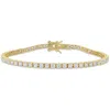 Mimi & Max 5 1/10 Ct Dew Created Moissanite Tennis Bracelet In Yellow Gold Plated Sterling Silver In Yellow
