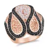 Mimi & Max 5 3/4ct Tgw Black And White Cubic Zirconia Ring Pink Silver In Multi