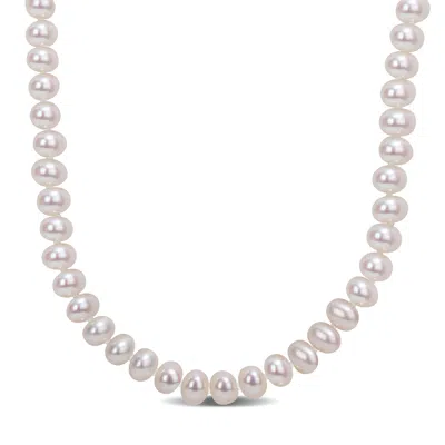 Mimi & Max 5-6mm Cultured Freshwater Pearl 18" Strand With Sterling Silver Clasp