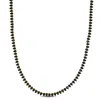 Mimi & Max 50 1/2 Ct Tgw Created Black Spinel Tennis Necklace In Yellow Plated Sterling Silver In Yellow