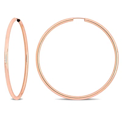 Mimi & Max 50mm Hoop Earrings In 14k Rose Gold