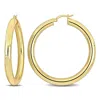 Mimi & Max 50x5mm Hoop Earrings In Yellow Plated Silver In Yellow