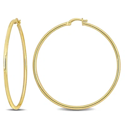 Mimi & Max 53x2mm Hoop Earrings In Yellow Plated Silver