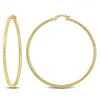 Mimi & Max 53x2mm Hoop Earrings In Yellow Plated Silver In Gold