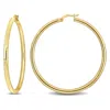 Mimi & Max 56x3mm Hoop Earrings In Yellow Plated Silver In Yellow