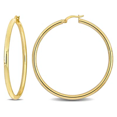Mimi & Max 56x3mm Hoop Earrings In Yellow Plated Silver