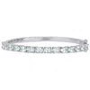 Mimi & Max 6 1/3ct Tgw Aquamarine Bangle In Sterling Silver In Blue