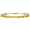 Mimi & Max 6 3/4 Ct Tgw Oval-cut Citrine Bangle In Yellow Plated Sterling Silver In Yellow