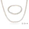 MIMI & MAX 6-7MM CULTURED FRESHWATER PEARL BRACELET, NECKLACE, AND EARRING SET