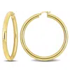 Mimi & Max 60x5mm Hoop Earrings In Yellow Plated Silver In Gold