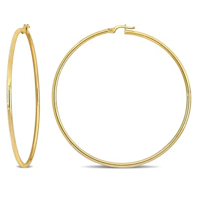 Mimi & Max 64.5mm Hoop Earrings In 10k Yellow Gold
