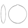 Mimi & Max 65mmhoop Earrings In 10k Polished White Gold In Silver