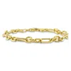 Mimi & Max 6mm Diamond Cut Figaro Chain Bracelet In Yellow Plated Sterling Silver - 9 In In Gold