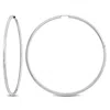 Mimi & Max 70mm Hoop Earrings In 14k White Gold In Silver