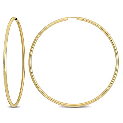 Mimi & Max 70mm Hoop Earrings In 14k Yellow Gold