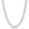 Mimi & Max 73 1/2 Ct Tgw Created White Sapphire Tennis Necklace In Sterling Silver In White