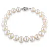Mimi & Max 7.5-8mm Cultured Freshwater Pearl Bracelet With Sterling Silver Clasp In White