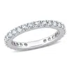 Mimi & Max 7/8ct Tgw Aquamarine Eternity Ring 10k White Gold In Blue