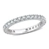 Mimi & Max 7/8ct Tgw Aquamarine Eternity Ring 10k White Gold In Blue