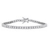 Mimi & Max 8 1/4ct Tgw Created White Sapphire Tennis Bracelet In Sterling Silver In White