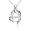Mimi & Max 8.5-9mm White Cultured Freshwater Pearl And Diamond Heart Necklace In White