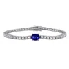 Mimi & Max 8ct Tgw Created Ruby & Created White Sapphire Bracelet In Sterling Silver