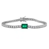 Mimi & Max 8ct Tgw Created Ruby & Created White Sapphire Bracelet In Sterling Silver