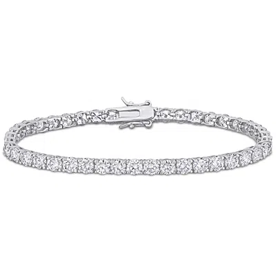 Mimi & Max 9 1/2ct Dew Created Moissanite Tennis Bracelet In Sterling Silver