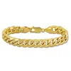 Mimi & Max 9.25mm Miami Cuban Link Chain Bracelet In 10k Yellow Gold, 7.5 In In Gold