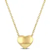 Mimi & Max Classic Heart Necklace With Chain In 10k Yellow Gold - 17 In In Gold